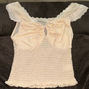 lace sheer crop top